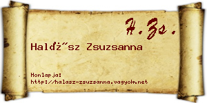 Halász Zsuzsanna névjegykártya